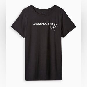 Women’s torrid 1 Black Everyday Tee - Signature Jersey Graphic Tee 14 16 1X 1XL